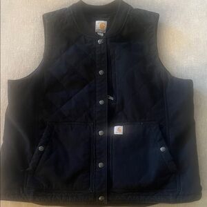Carhartt Dark Quilted Vest with Pockets